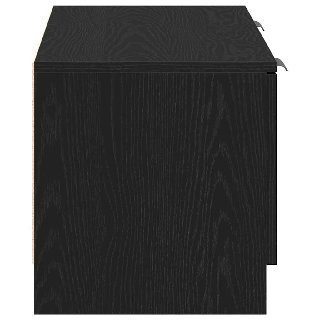 vidaXL Szafka pod telewizor Czarny Dąb 102 x 32 x 35.5 cm