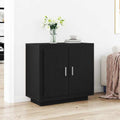 vidaXL Bufet Czarny Dąb 80 x 40 x 75 cm Materiał drewnopochodny
