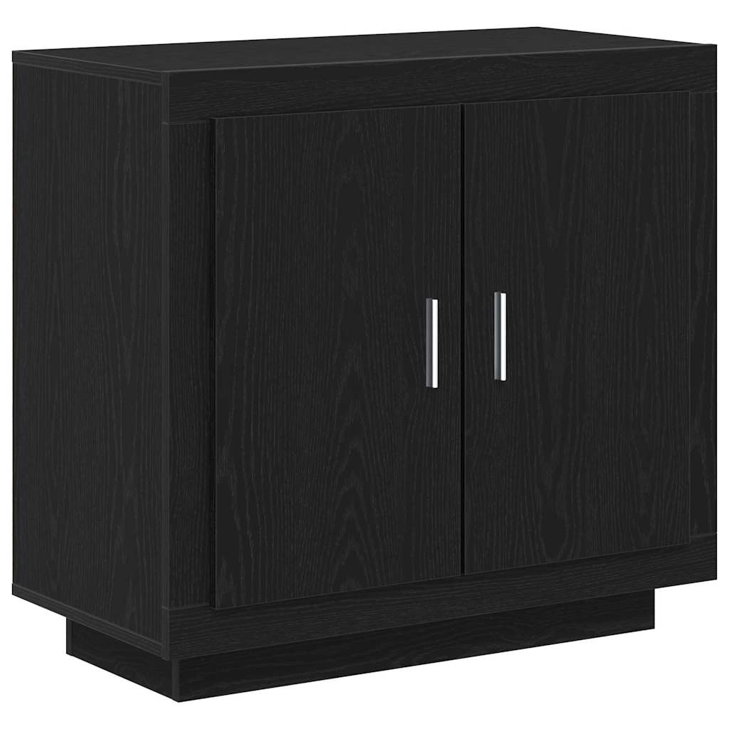 vidaXL Bufet Czarny Dąb 80 x 40 x 75 cm Materiał drewnopochodny