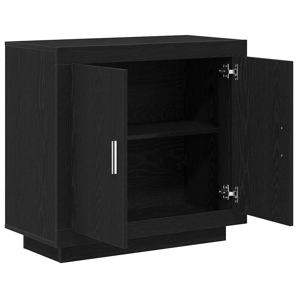 vidaXL Bufet Czarny Dąb 80 x 40 x 75 cm Materiał drewnopochodny