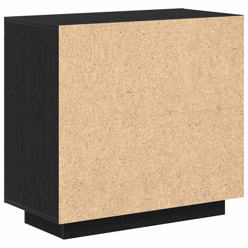 vidaXL Bufet Czarny Dąb 80 x 40 x 75 cm Materiał drewnopochodny