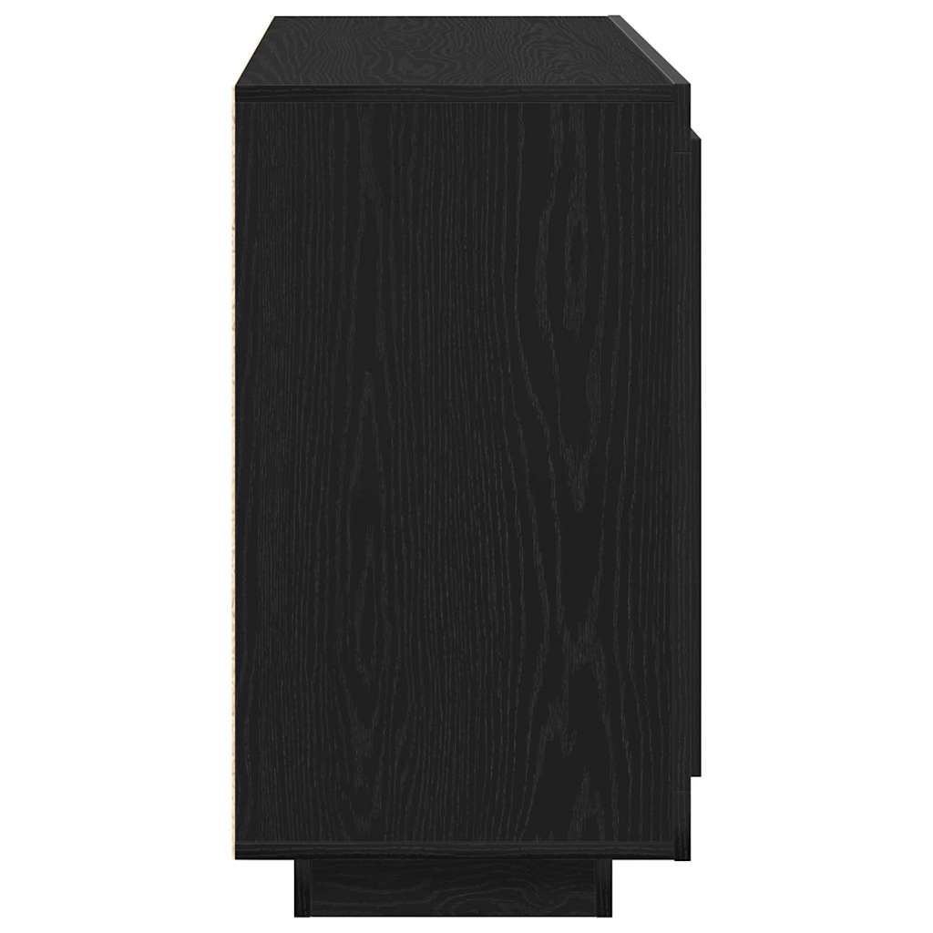 vidaXL Bufet Czarny Dąb 80 x 40 x 75 cm Materiał drewnopochodny