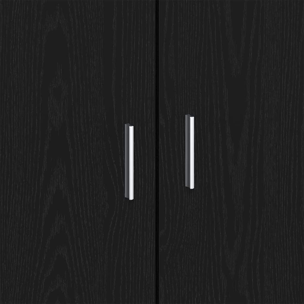 vidaXL Bufet Czarny Dąb 92 x 35 x 75 cm Materiał drewnopochodny