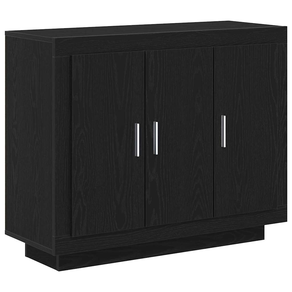 vidaXL Bufet Czarny Dąb 92 x 35 x 75 cm Materiał drewnopochodny