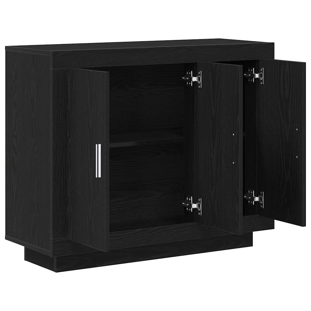vidaXL Bufet Czarny Dąb 92 x 35 x 75 cm Materiał drewnopochodny
