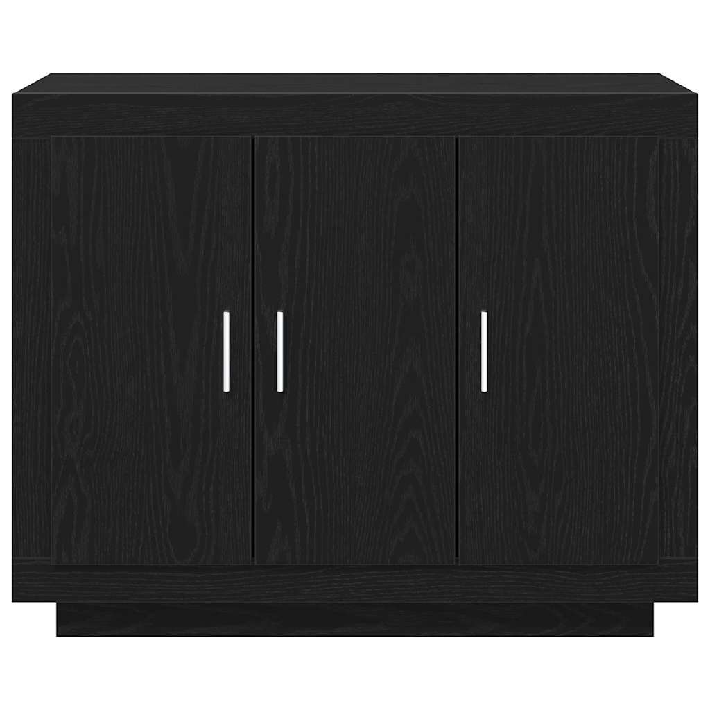 vidaXL Bufet Czarny Dąb 92 x 35 x 75 cm Materiał drewnopochodny