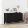 vidaXL Bufet Czarny Dąb 100 x 36 x 60 cm Materiał drewnopochodny