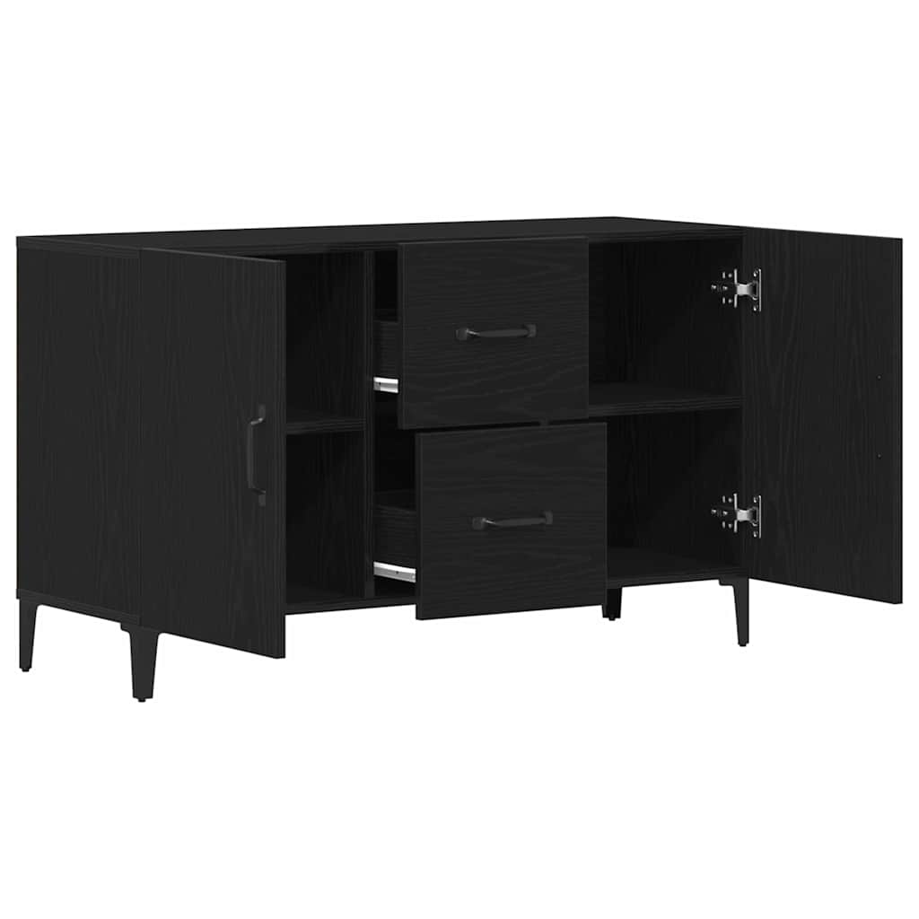 vidaXL Bufet Czarny Dąb 100 x 36 x 60 cm Materiał drewnopochodny