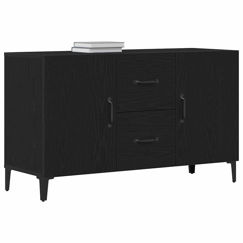 vidaXL Bufet Czarny Dąb 100 x 36 x 60 cm Materiał drewnopochodny