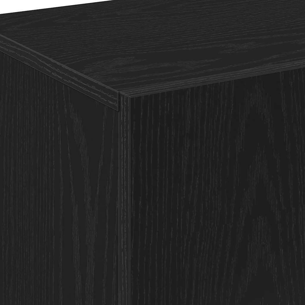 vidaXL Highboard Czarny Dąb 70 x 31 x 115 cm Materiał drewnopochodny