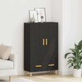 vidaXL Highboard Czarny Dąb 70 x 31 x 115 cm Materiał drewnopochodny