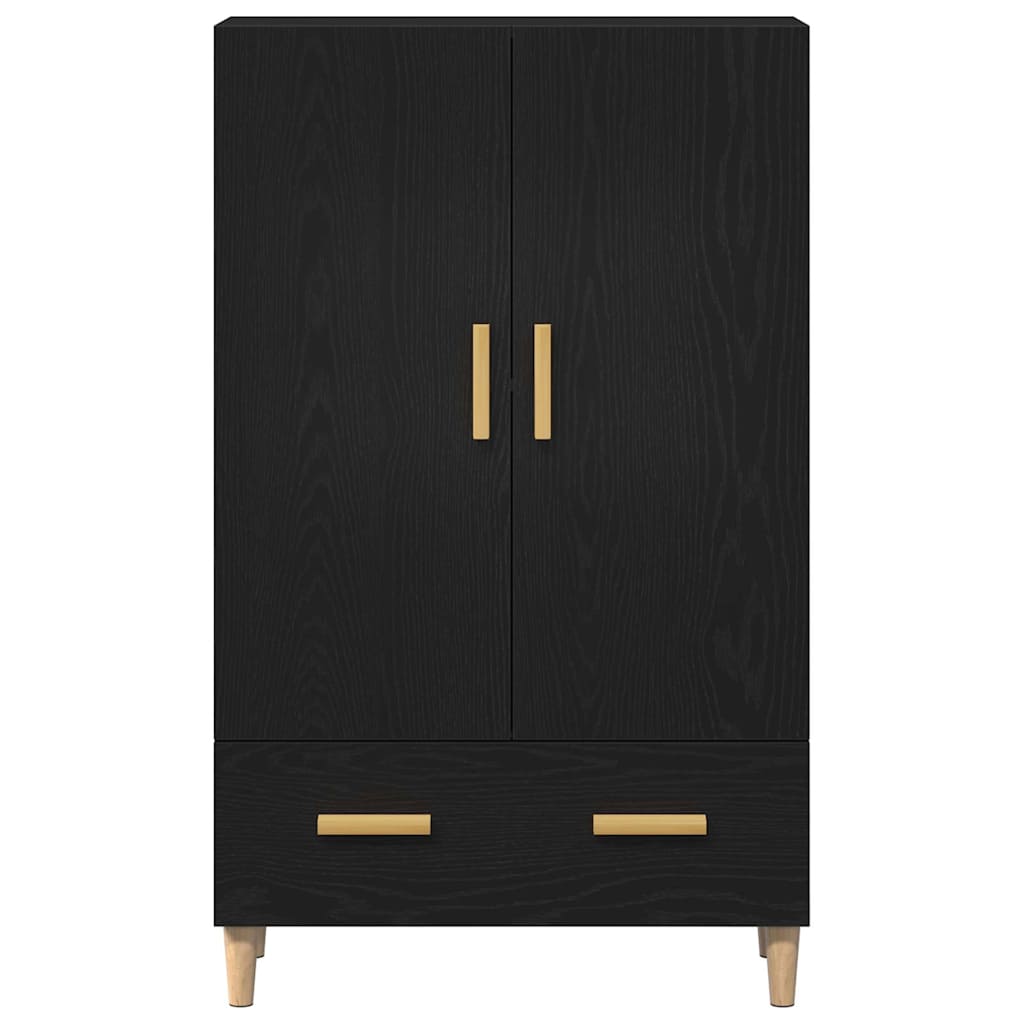 vidaXL Highboard Czarny Dąb 70 x 31 x 115 cm Materiał drewnopochodny