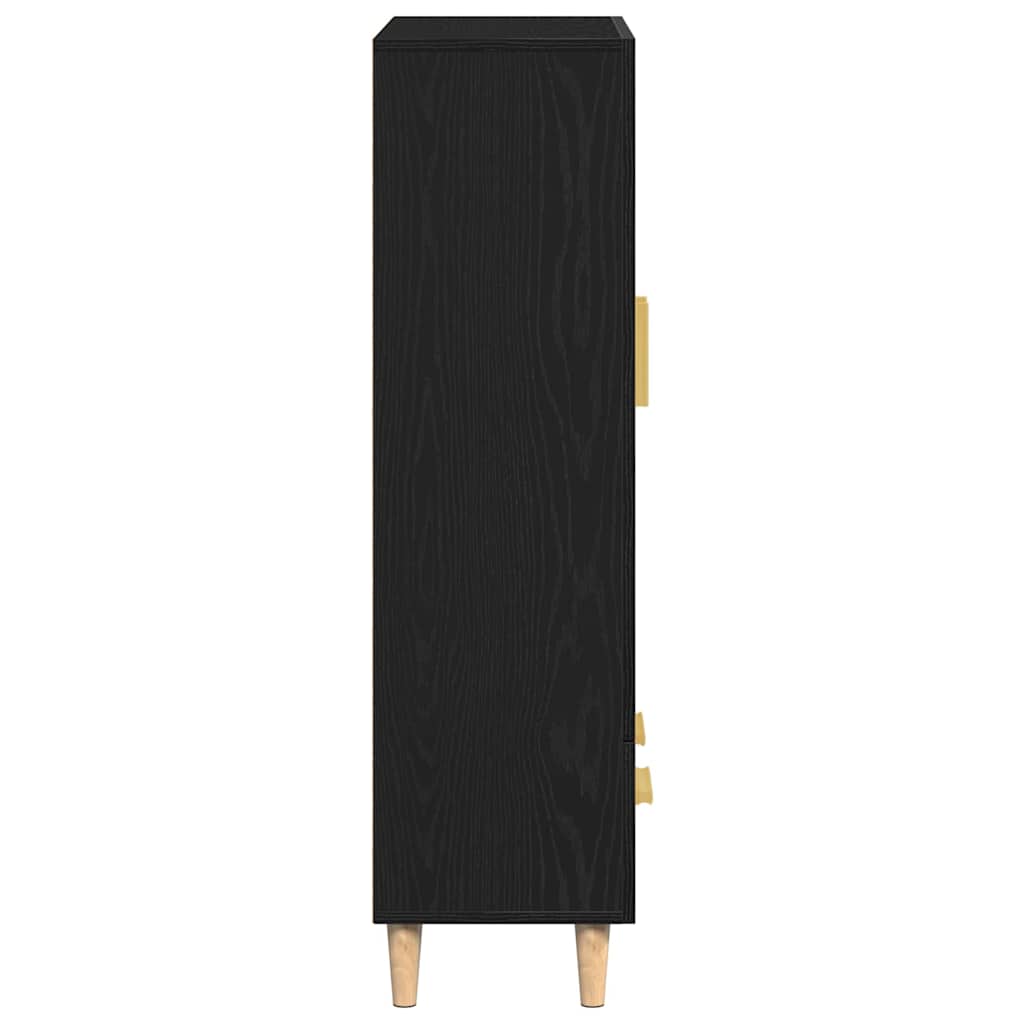 vidaXL Highboard Czarny Dąb 70 x 31 x 115 cm Materiał drewnopochodny
