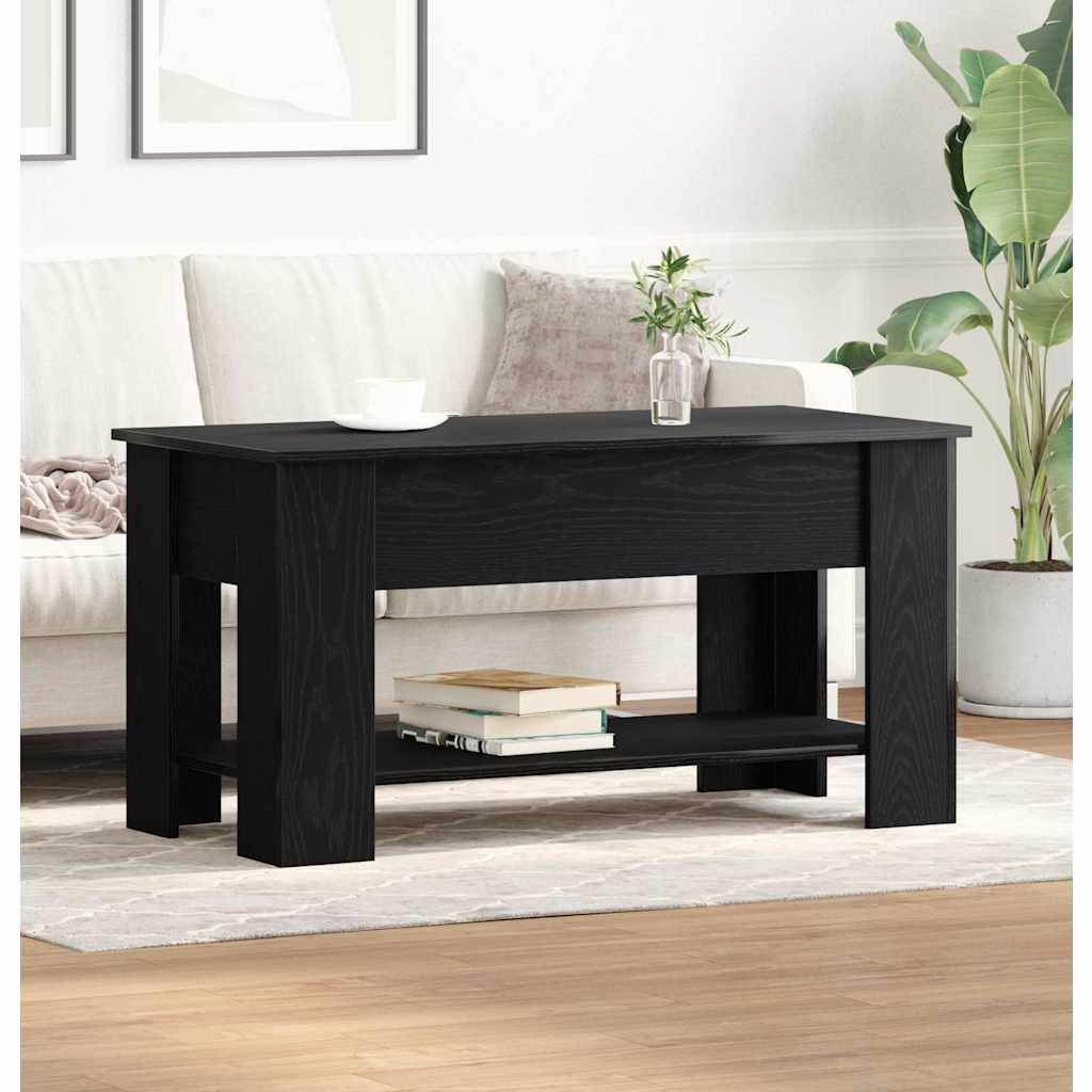 vidaXL Stolik kawowy Czarny dąb 101 x 49 x 52 cm