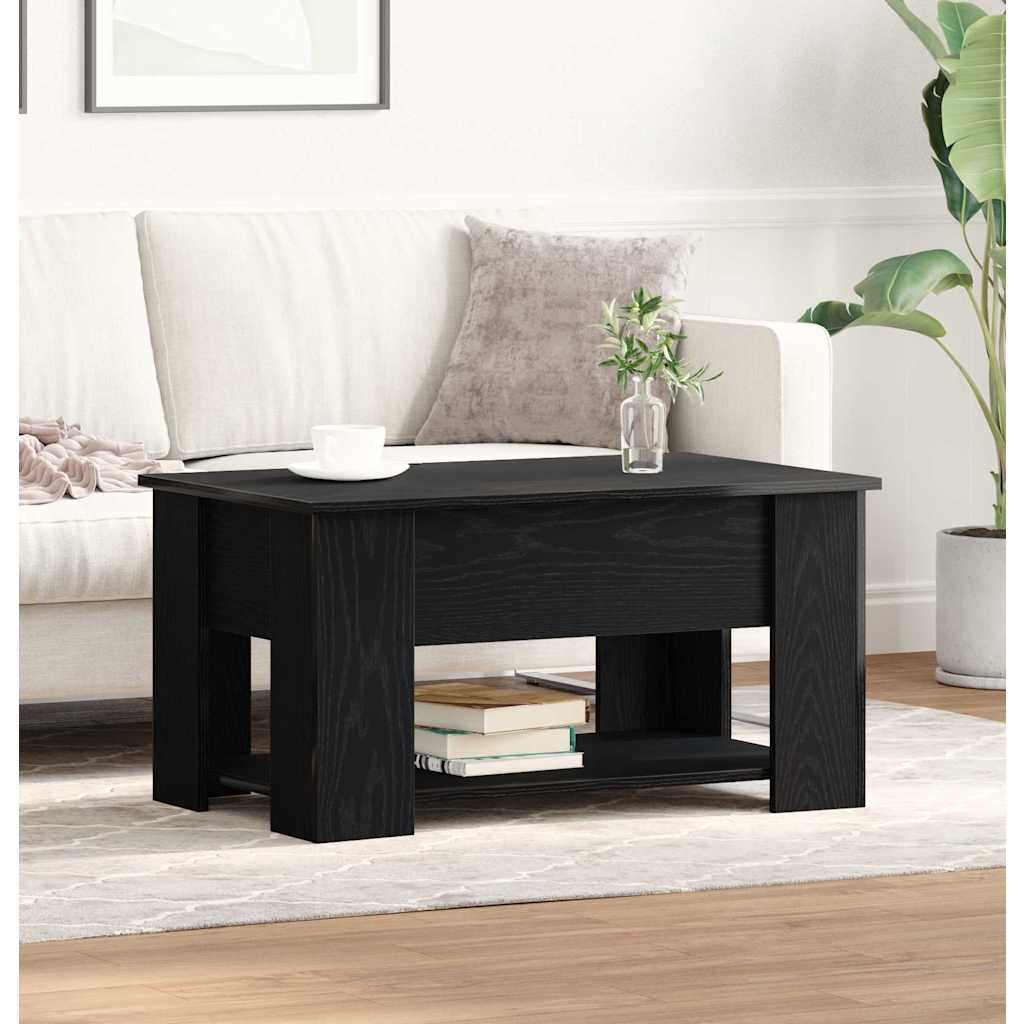 vidaXL Stolik kawowy Czarny Dąb 79 x 49 x 41 cm