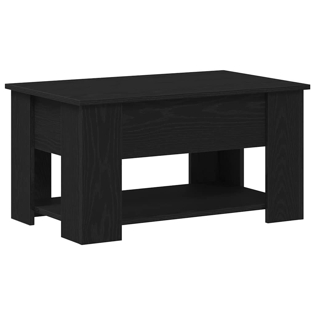 vidaXL Stolik kawowy Czarny Dąb 79 x 49 x 41 cm