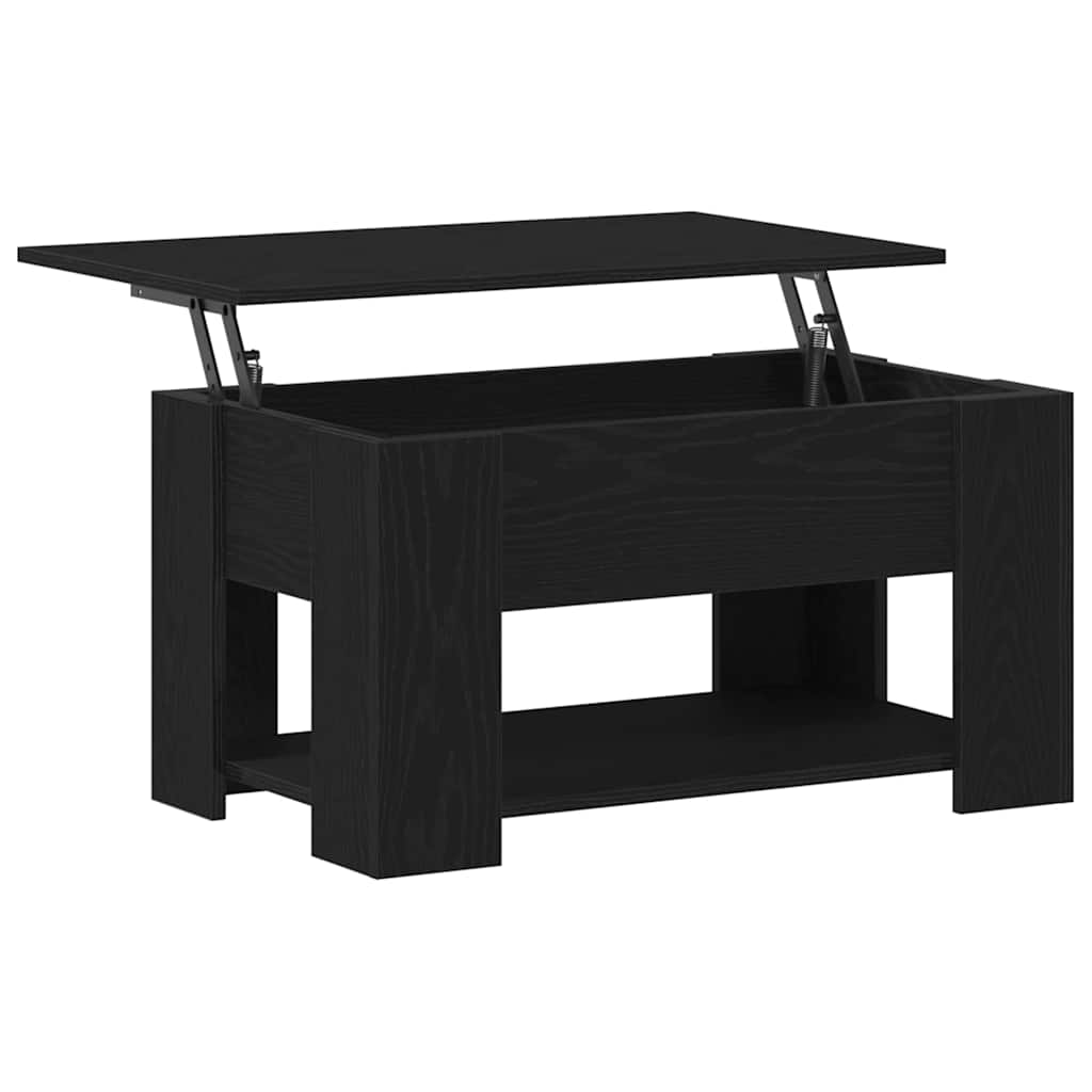 vidaXL Stolik kawowy Czarny Dąb 79 x 49 x 41 cm