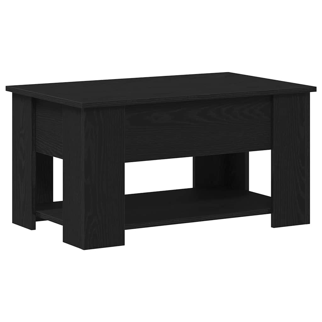 vidaXL Stolik kawowy Czarny Dąb 79 x 49 x 41 cm