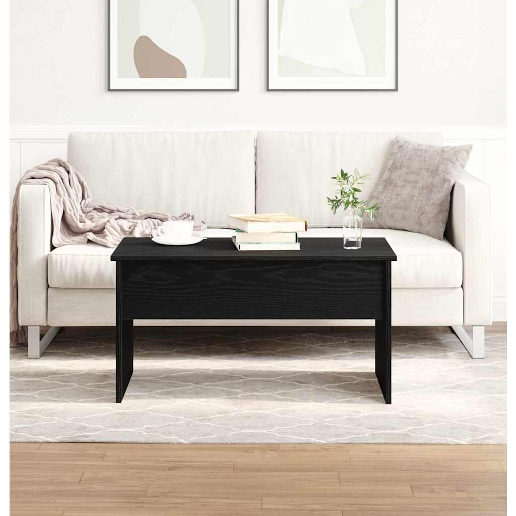 vidaXL Stolik kawowy Czarny Dąb 80 x 50,5 x 41,5 cm
