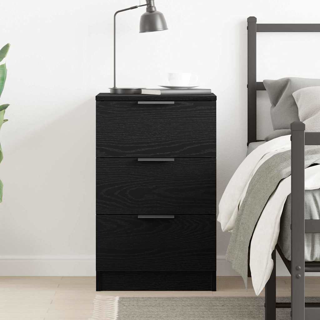 vidaXL Szafka Nocna Czarny Dąb 40 x 65 x 65 cm Materiał drewnopochodny