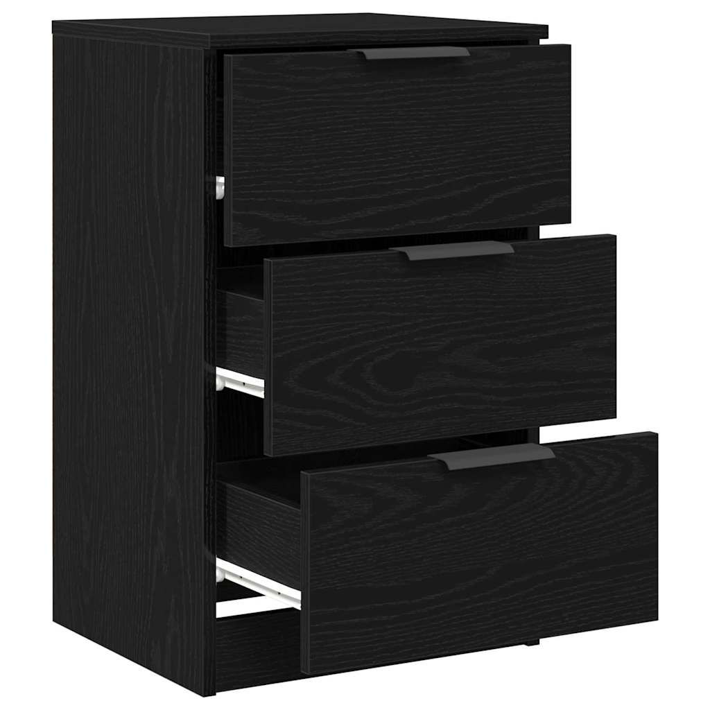 vidaXL Szafka Nocna Czarny Dąb 40 x 65 x 65 cm Materiał drewnopochodny