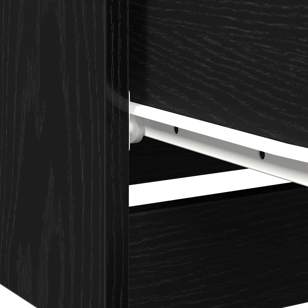 vidaXL Szafka Nocna z szufladą 2 pcs Czarny Dąb 40 x 65 x 65 cm