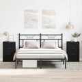 vidaXL Szafka Nocna z szufladą 2 pcs Czarny Dąb 40 x 65 x 65 cm