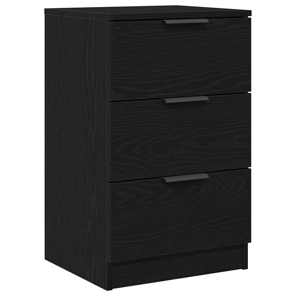 vidaXL Szafka Nocna z szufladą 2 pcs Czarny Dąb 40 x 65 x 65 cm