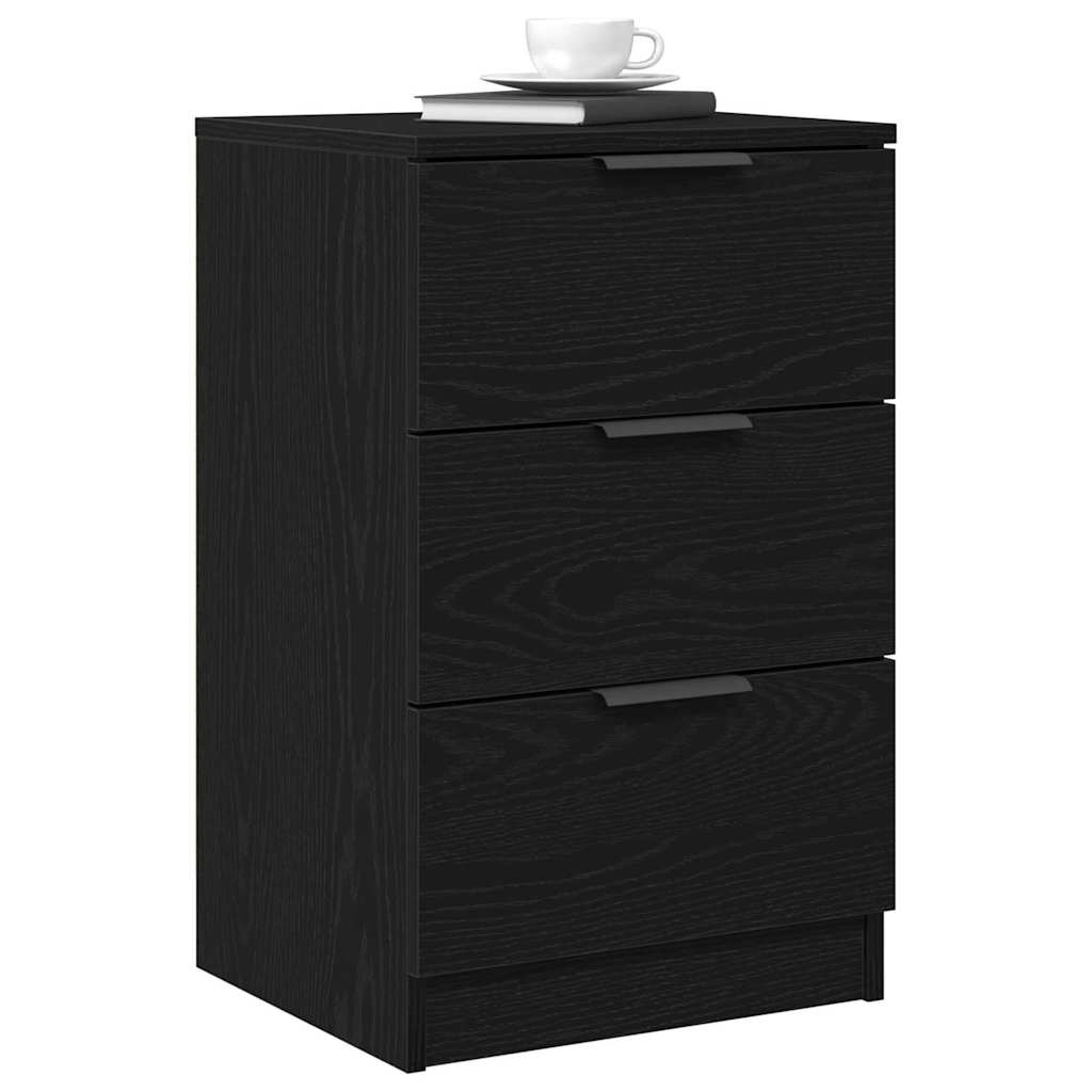 vidaXL Szafka Nocna z szufladą 2 pcs Czarny Dąb 40 x 65 x 65 cm