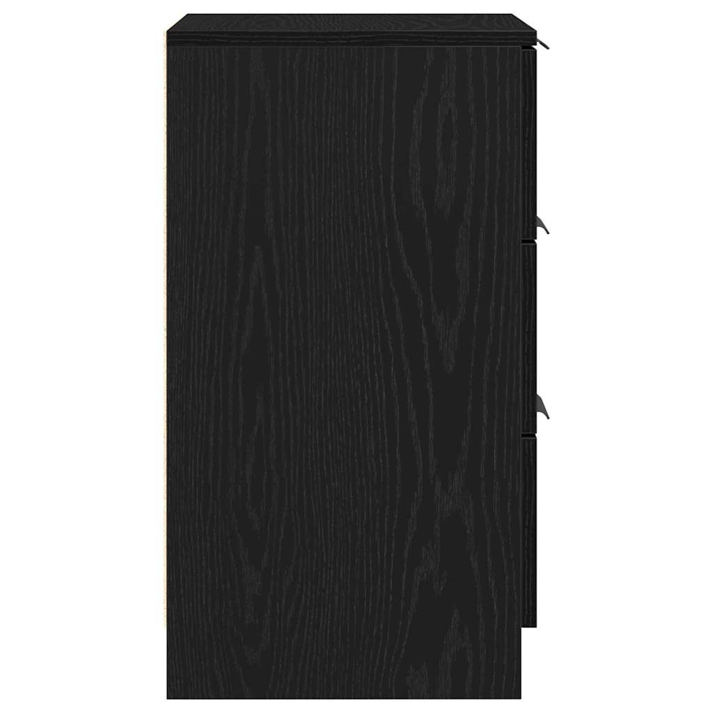 vidaXL Szafka Nocna z szufladą 2 pcs Czarny Dąb 40 x 65 x 65 cm