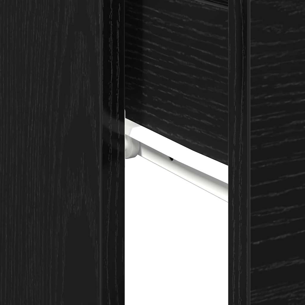 vidaXL Konsola Czarny Dąb 30 x 36 x 75 cm Materiał drewnopochodny