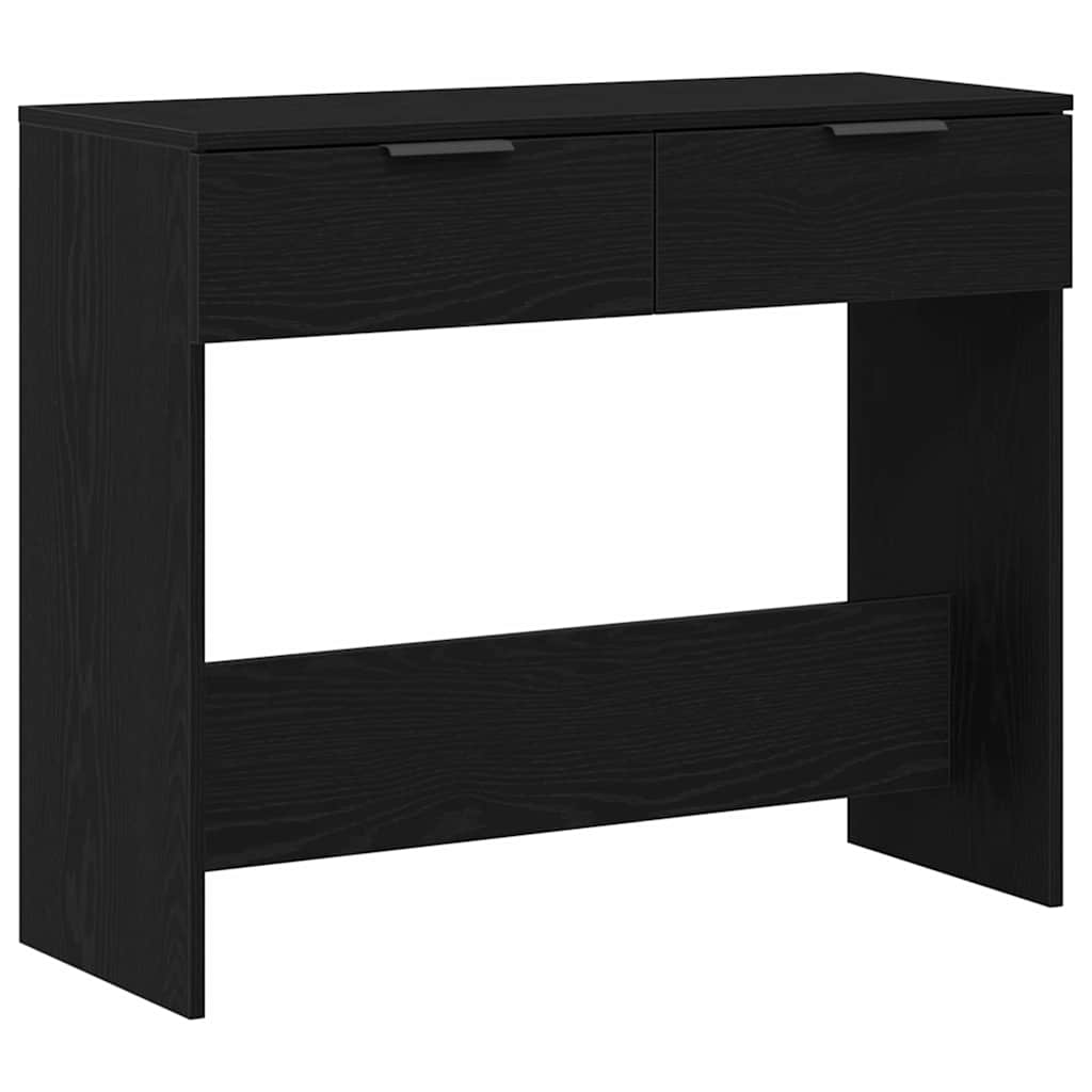 vidaXL Konsola Czarny Dąb 30 x 36 x 75 cm Materiał drewnopochodny