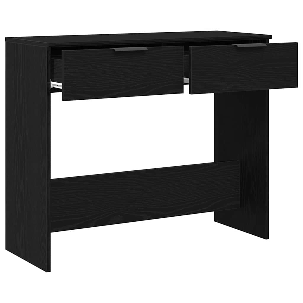 vidaXL Konsola Czarny Dąb 30 x 36 x 75 cm Materiał drewnopochodny