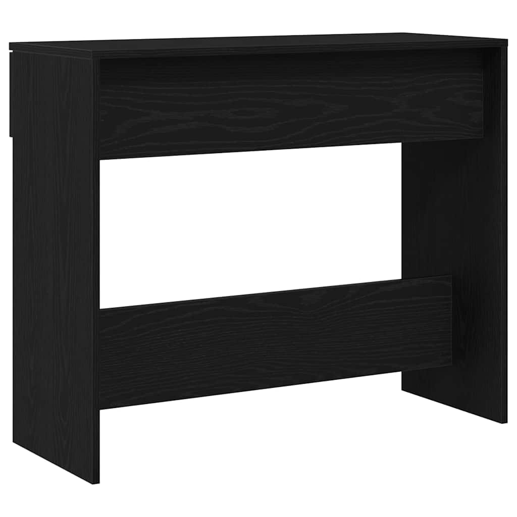 vidaXL Konsola Czarny Dąb 30 x 36 x 75 cm Materiał drewnopochodny