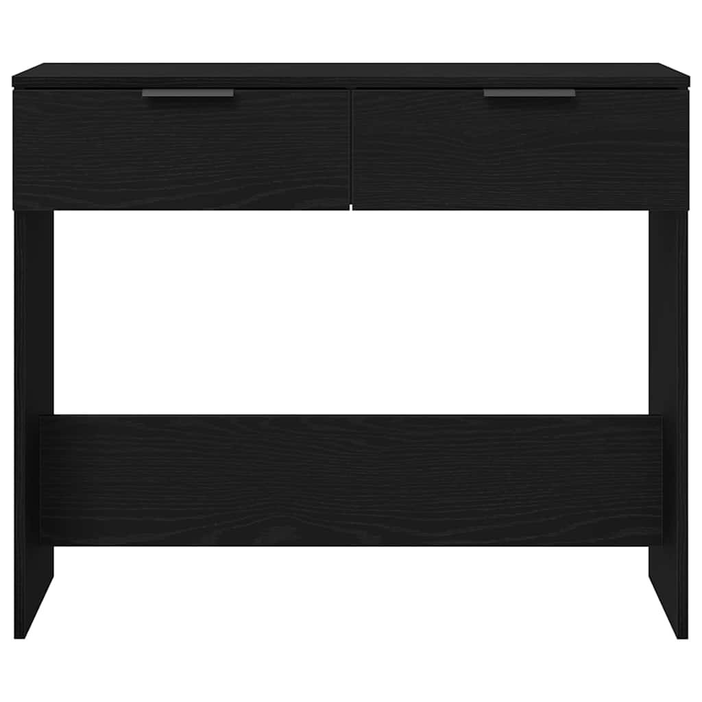 vidaXL Konsola Czarny Dąb 30 x 36 x 75 cm Materiał drewnopochodny