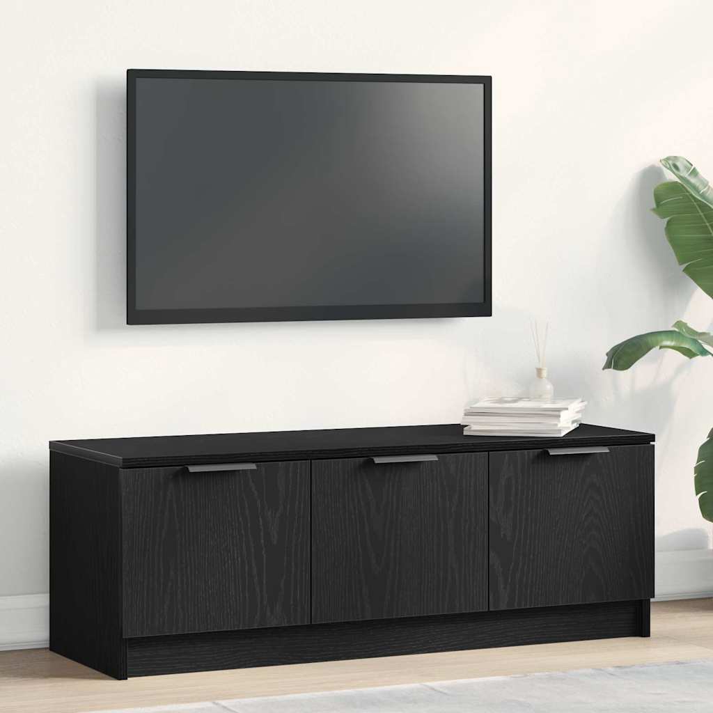 vidaXL Szafka pod telewizor Czarny Dąb 102 x 35 x 36,5 cm