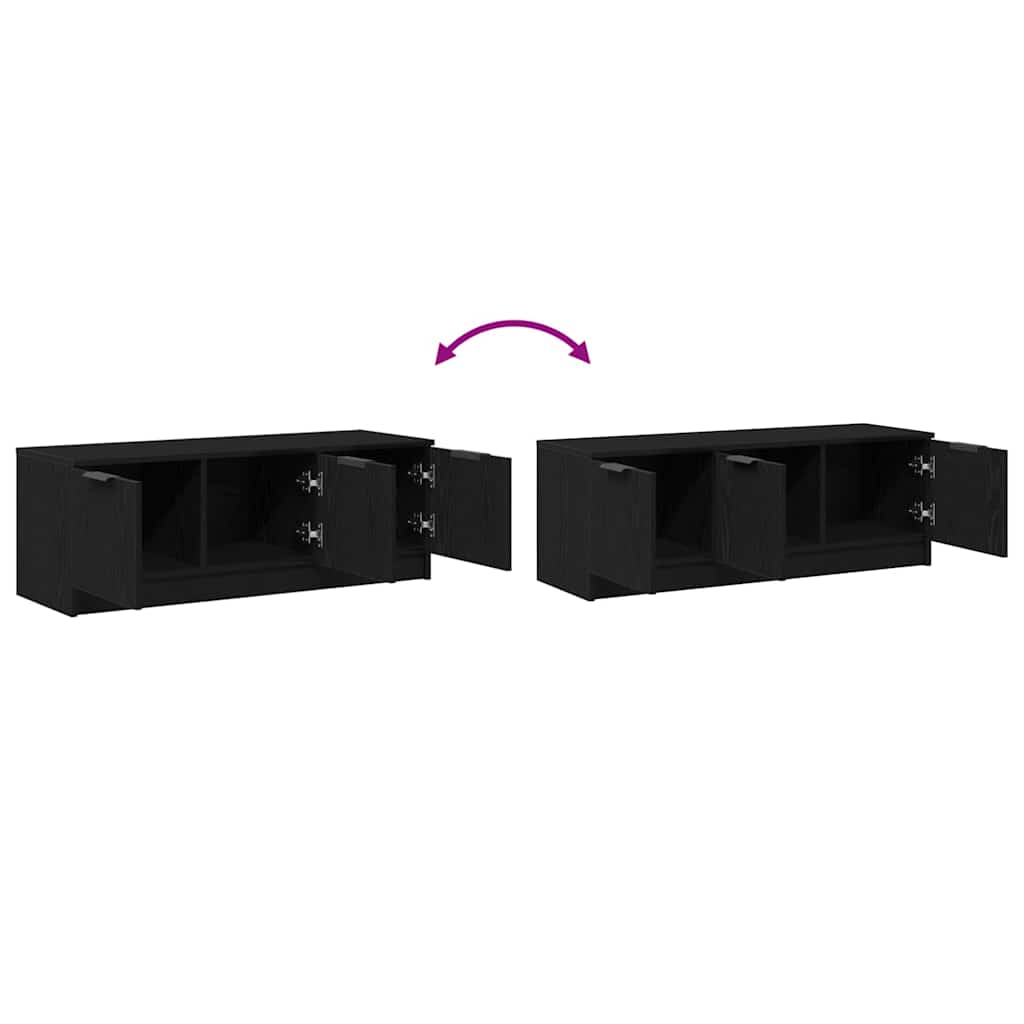 vidaXL Szafka pod telewizor Czarny Dąb 102 x 35 x 36,5 cm