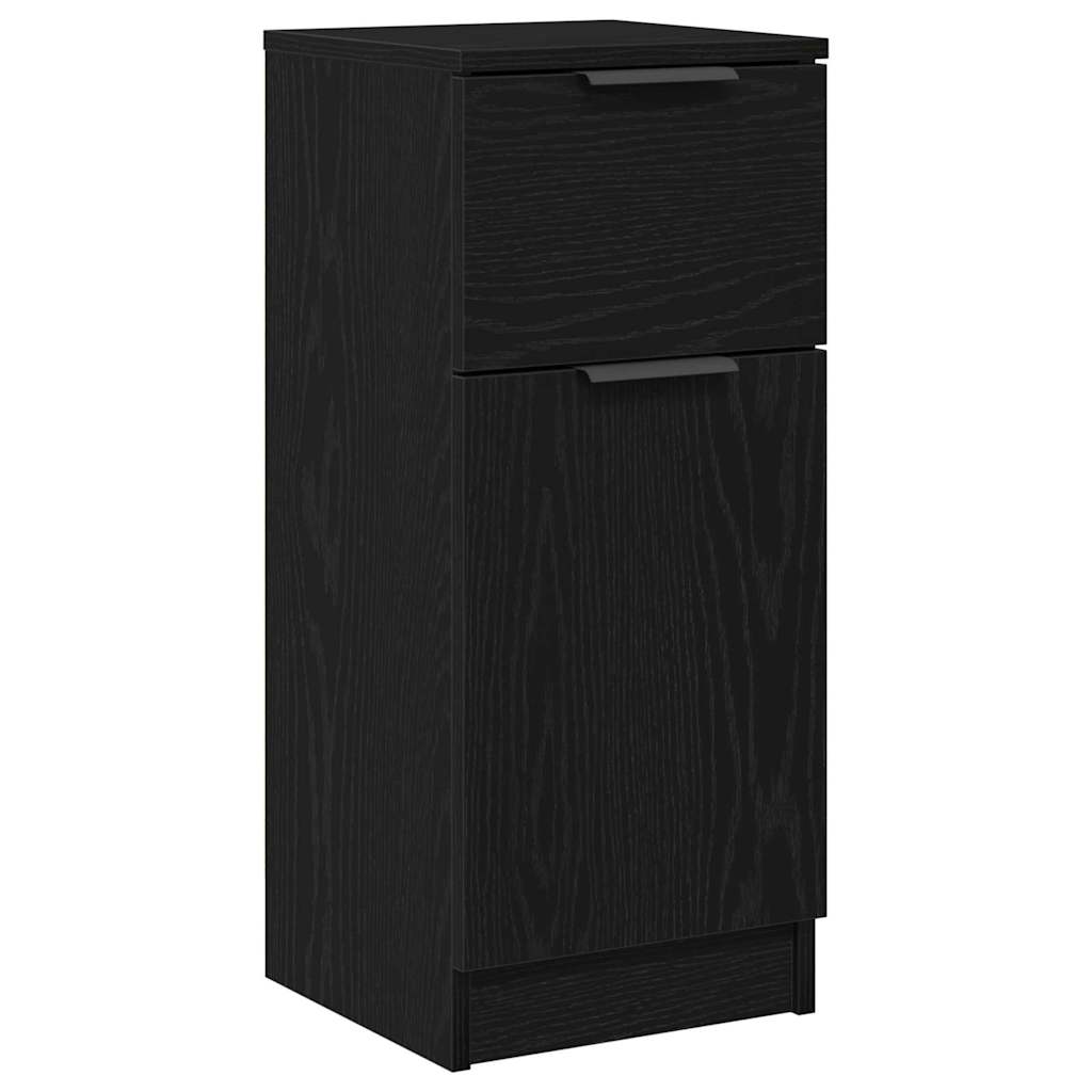 vidaXL Bufet Czarny Dąb 30 x 30 x 70 cm Materiał drewnopochodny