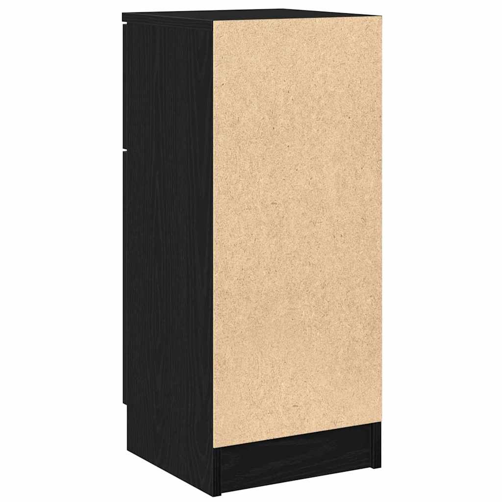 vidaXL Bufet Czarny Dąb 30 x 30 x 70 cm Materiał drewnopochodny