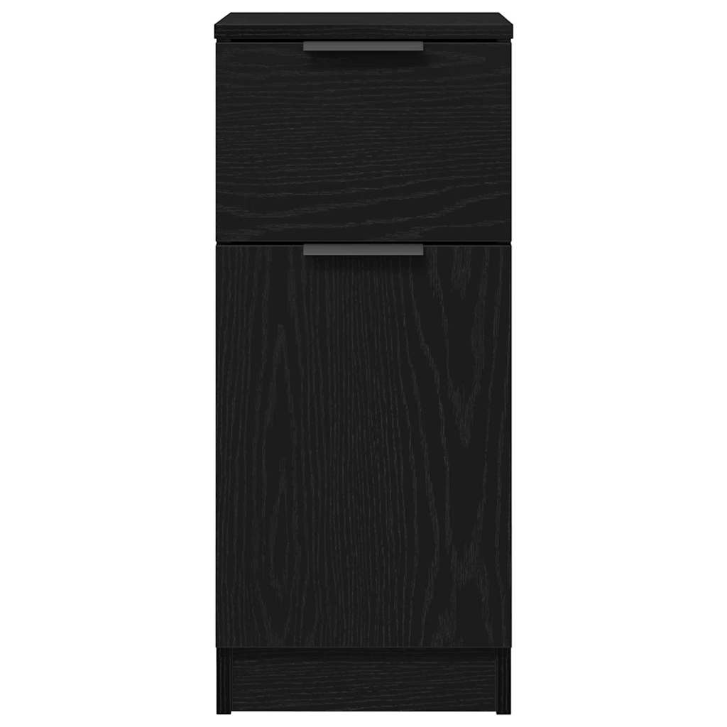 vidaXL Bufet 2 pcs Czarny Dąb 30 x 30 x 70 cm Materiał drewnopochodny