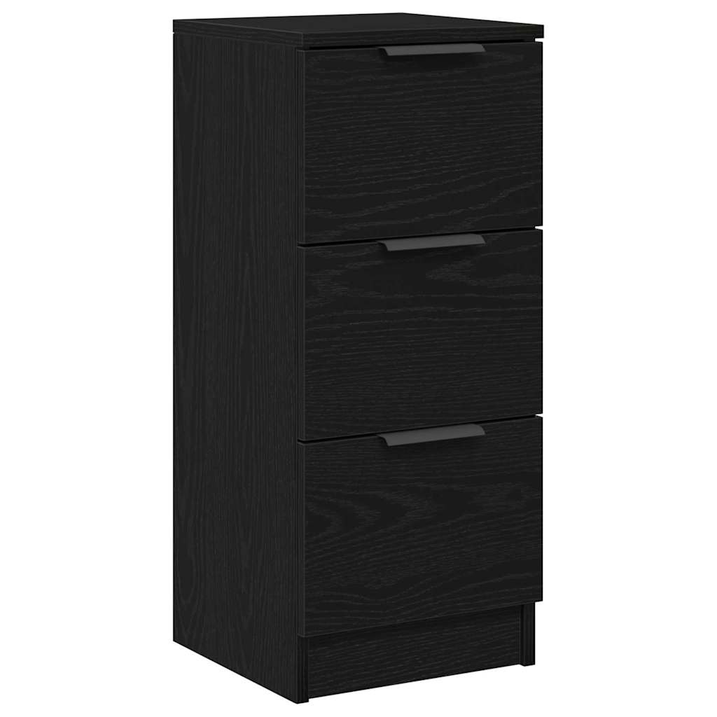 vidaXL Bufet Czarny Dąb 30 x 30 x 70 cm Materiał drewnopochodny