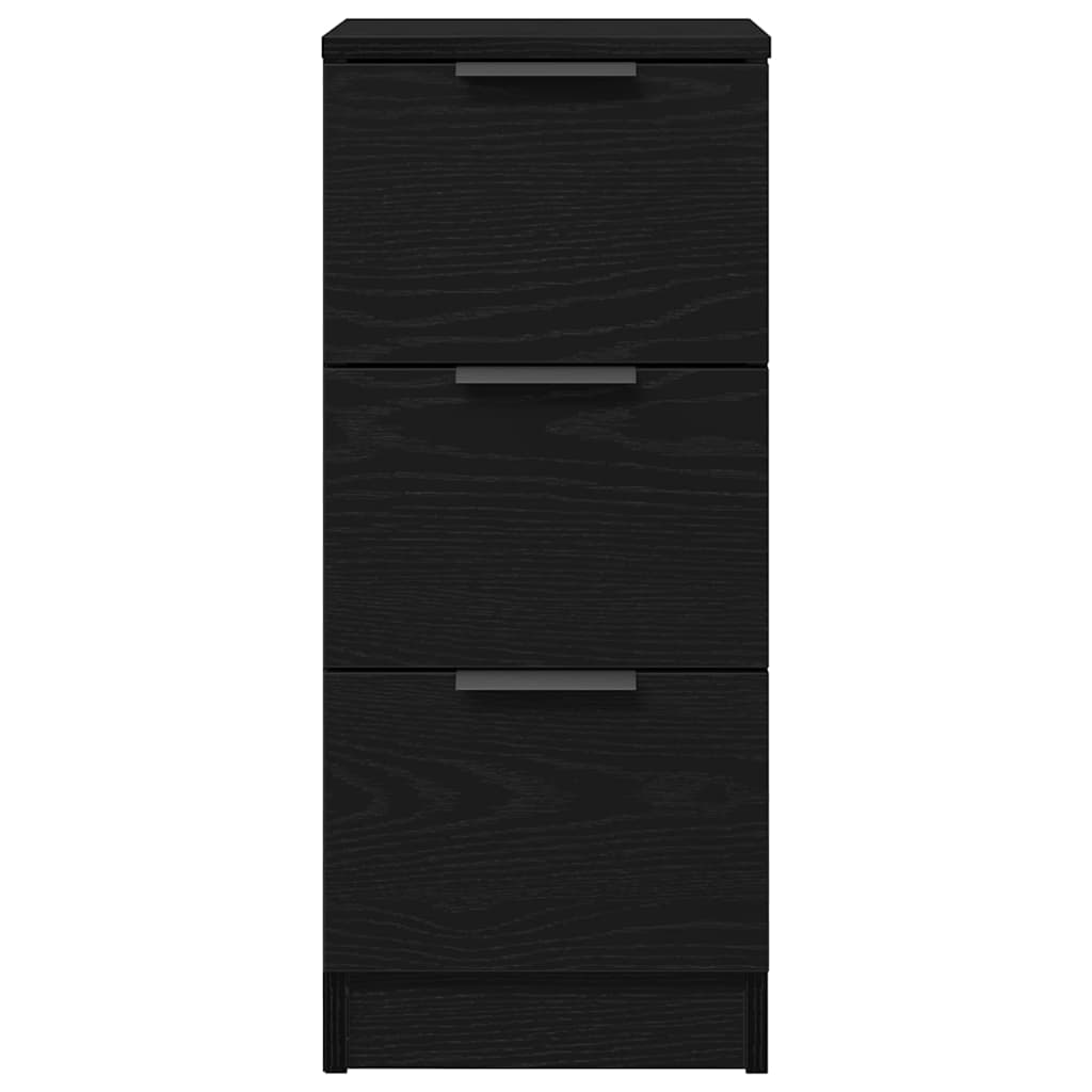 vidaXL Bufet Czarny Dąb 30 x 30 x 70 cm Materiał drewnopochodny