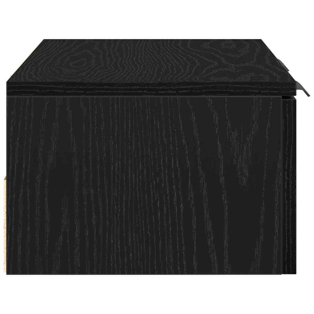 vidaXL Szafka ścienna z szufladą Czarny Dąb 68 x 30 x 20 cm