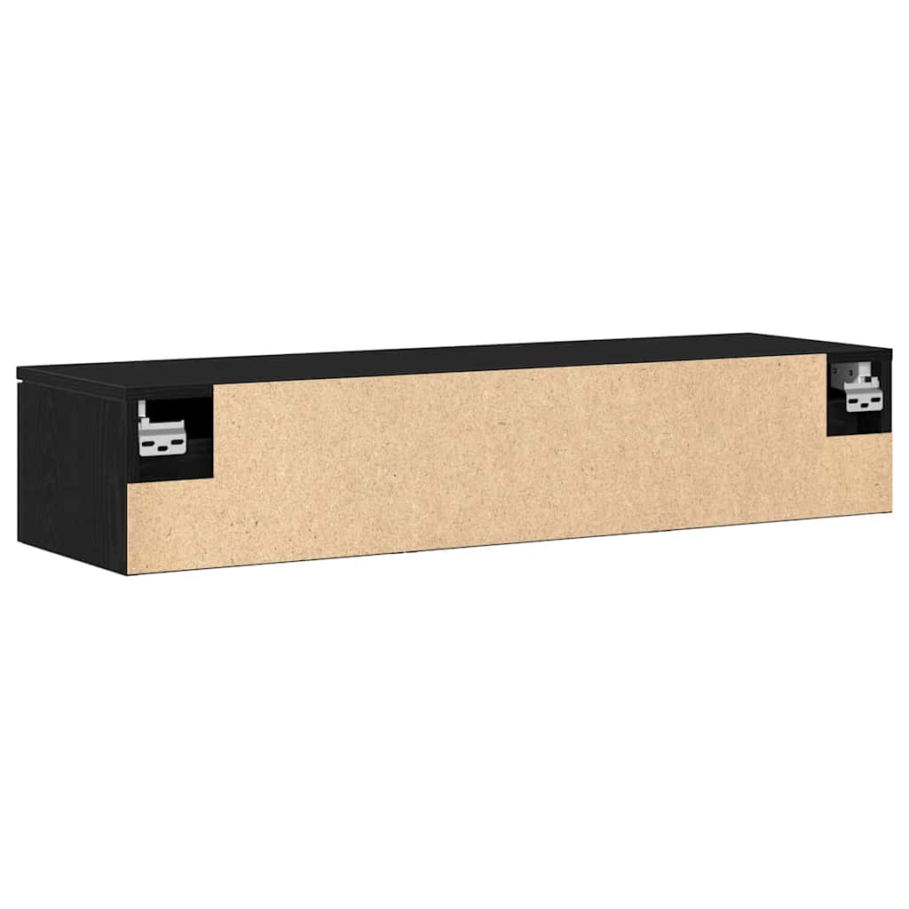 vidaXL Szafka ścienna z szufladą Czarny Dąb 102 x 30 x 20 cm