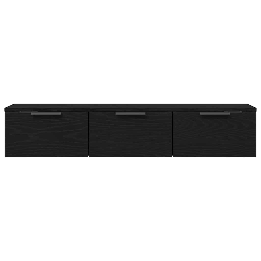 vidaXL Szafka ścienna z szufladą Czarny Dąb 102 x 30 x 20 cm