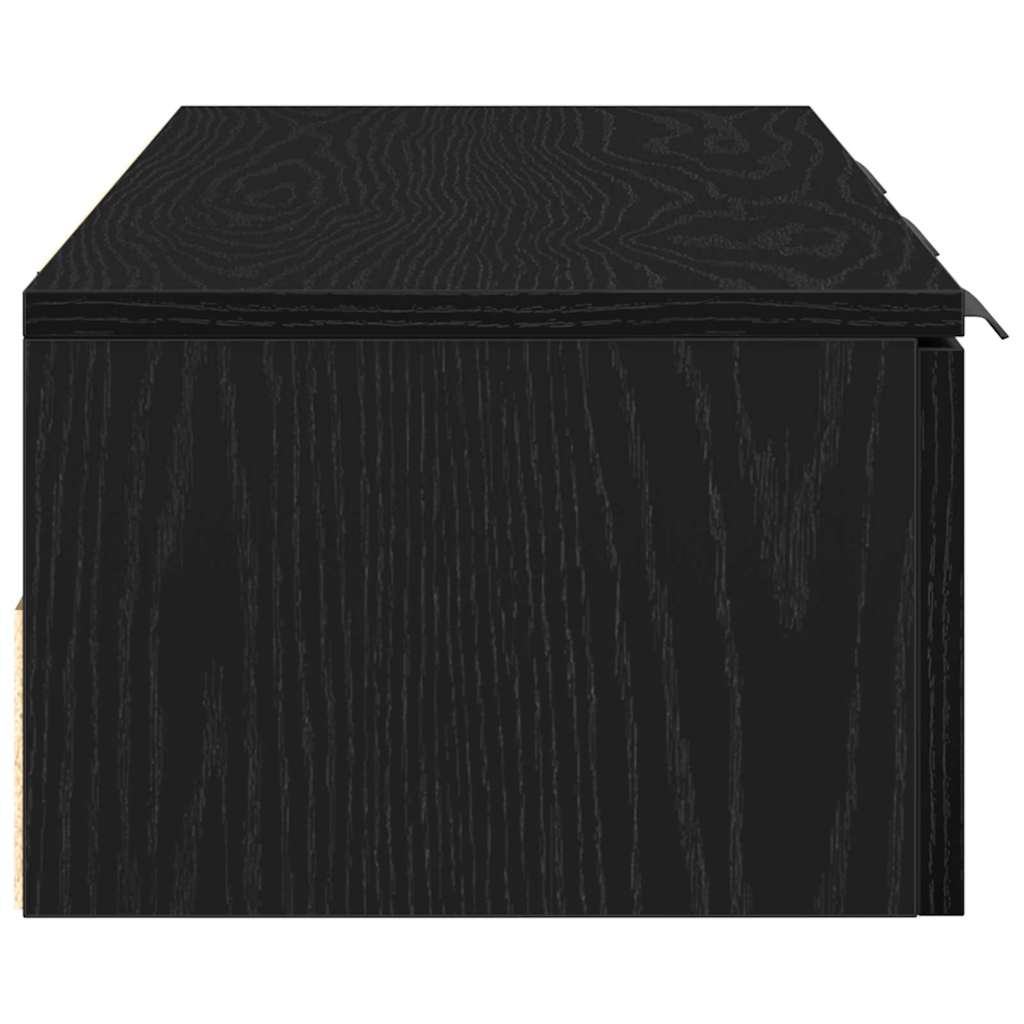 vidaXL Szafka ścienna z szufladą Czarny Dąb 102 x 30 x 20 cm