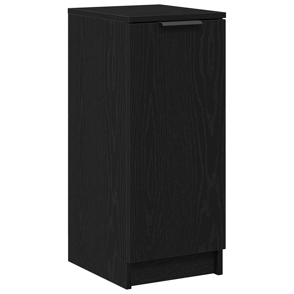 vidaXL Szafka na buty z półką z drzwiami Czarny Dąb 29,5 x 35 x 70 cm