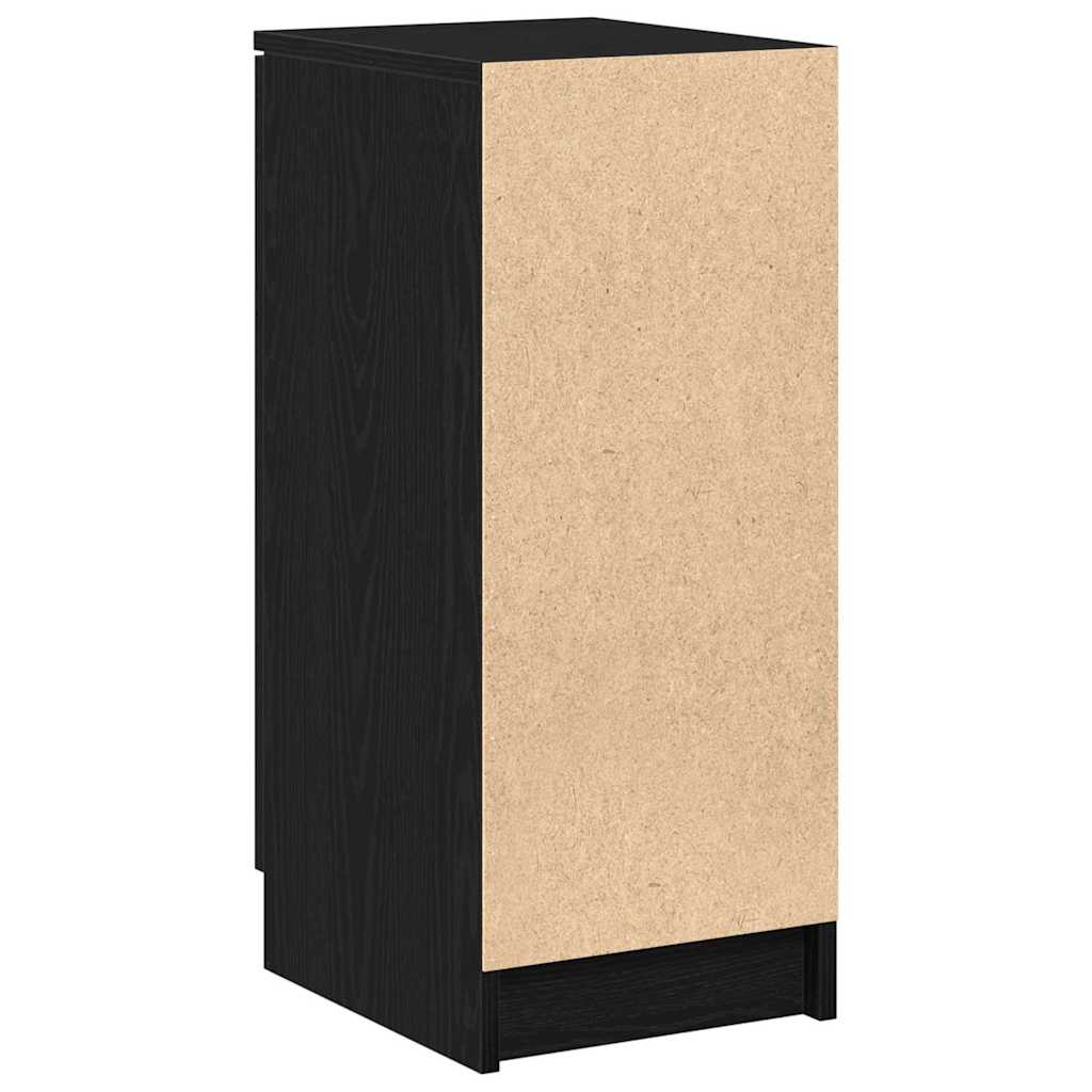 vidaXL Szafka na buty z półką z drzwiami Czarny Dąb 29,5 x 35 x 70 cm