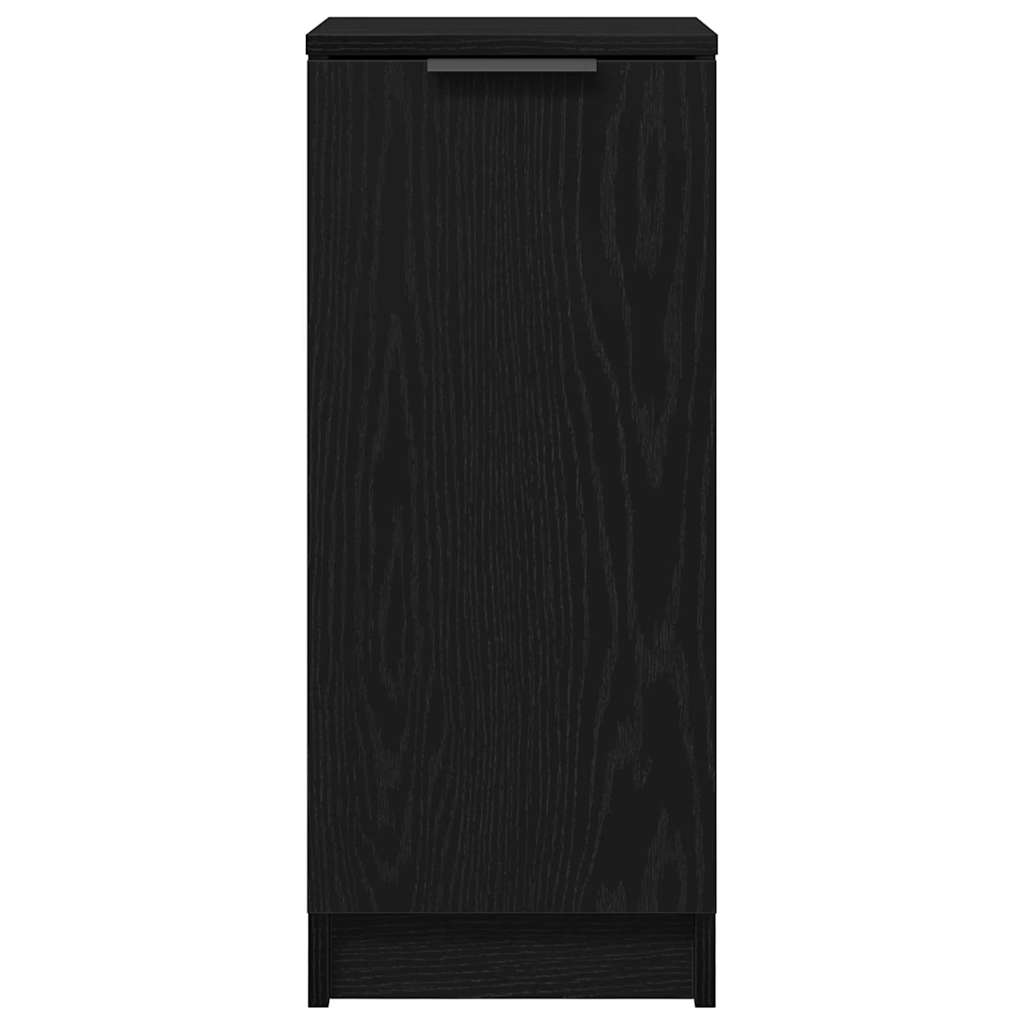 vidaXL Szafka na buty z półką z drzwiami Czarny Dąb 29,5 x 35 x 70 cm