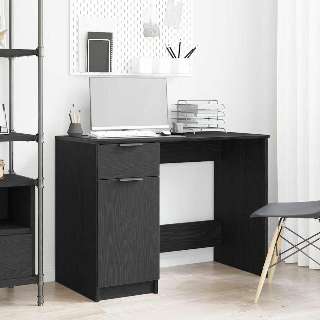 vidaXL Biurko Czarny Dąb 100 x 50 x 75 cm Materiał drewnopochodny